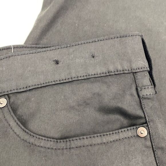 Banana Republic Coated Black High Rise Straight Button Fly Jeans Black 33L NWOT - Picture 11 of 16